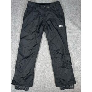 Sims Snowboard Pants Womens L Black Striped Floral Embroidered Snow Ski